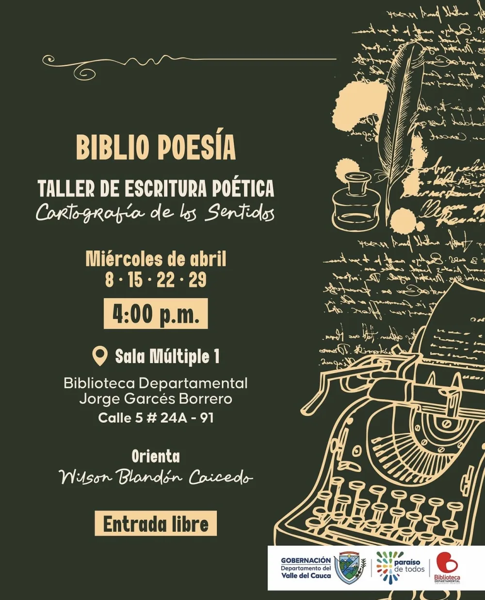 TALLER DE ESCRITURA POÉTICA